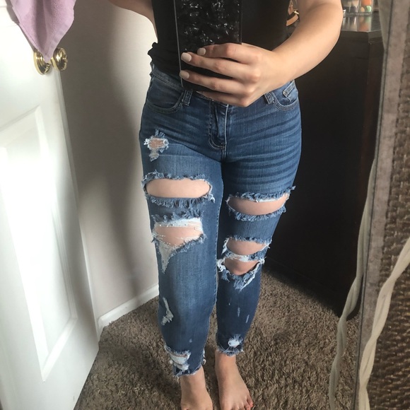 cute frayed jeans